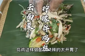 云南菜（柠檬拌鸡丝），乌鸡这样做口味一绝，酸酸辣辣的太好吃了
