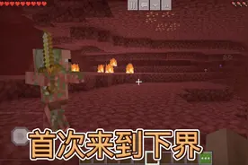 我的世界：下界地图，首次体验，还有生物能在岩浆上走，很神奇