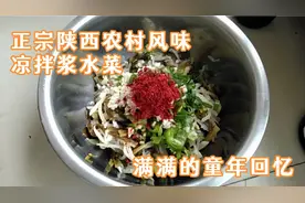 陕西农村里的凉拌浆水菜为什么那么好吃？大家看看到底是怎么做的视频封面