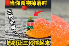当你食物掉落时，妈妈让三秒捡起来视频封面