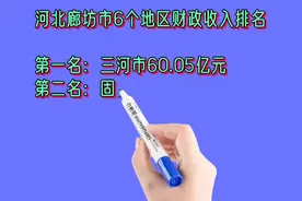 河北廊坊市6个地区财政收入排名视频封面