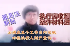 执行庭必须在五个工作日内，完成对被执行人财产查询