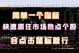 利用简单一个指标，快速找出市场叠加热点个股，会点击鼠标就行视频封面
