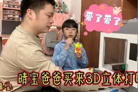 晴宝爸爸偷偷买3D打印机，试打印皮卡丘和恐龙，成品出乎妈妈意料视频封面
