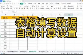 WPS表格自动计算的设置