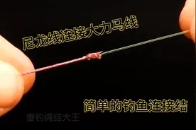 尼龙线如何连接大力马线，简单的接线结，也可用于路亚前导结
