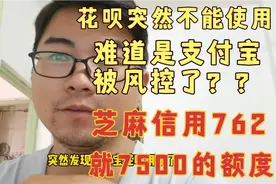 最近很多人花呗突然无法使用，是支付宝出事情了？我才7500的额度视频封面