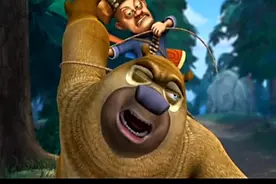 光头强轻松撂倒熊二，还把他捆了起来视频封面