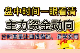 A股：用分时图量比指标，实时播报主力资金流向，不再有滞后性！视频封面
