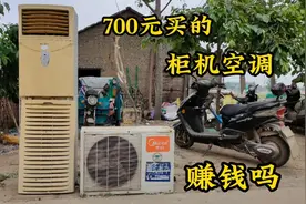小罗第五天下乡收废品，700元买台2匹柜机空调，能赚多少钱值吗视频封面