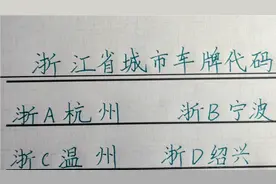 浙江省城市车牌代码视频封面