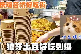 夫妻床车自驾，在重庆坐地铁出发观音桥好吃街，狼牙土豆好吃到爆视频封面