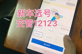 今天老弟刚买台新车，自己在手机交管12123选车牌号，选了个好牌