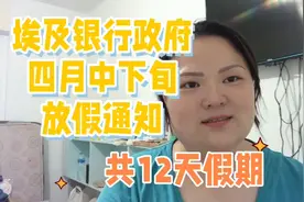 埃及4月中下旬银行和部分政府部门放假通知，共17天坐5休12视频封面