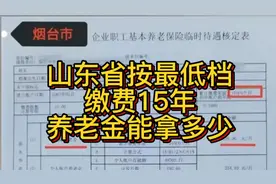 山东省按60%档次缴费15年，养老金能有多少？视频封面