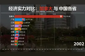 加拿大经济实力很强？加拿大与中国各省GDP对比，大家加油冲鸭视频封面