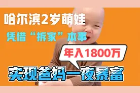 哈尔滨2岁萌娃，凭借“拆家”，年收1800万，实现爸妈暴富视频封面