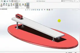 用SolidWorks画的:顺斜坡向下翻滚动画