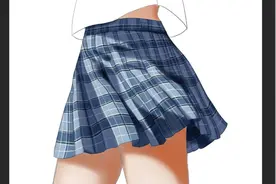 【板绘/PS】JK短裙！飘起来！