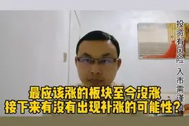 最应该涨的板块至今没涨，会不会补涨？视频封面