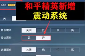 和平精英新增震动系统