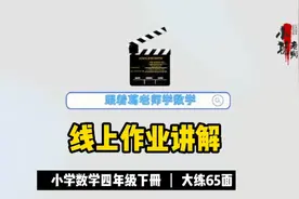 线上作业讲解：小学数学四年级下册大练视频封面