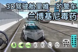 3D驾驶舱：游戏里唯一的警车兰博基尼毒药，它的警灯竟有加速buff