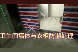衣柜与卫生间墙体用十几元彩条布处理一下解决后期大麻烦视频封面