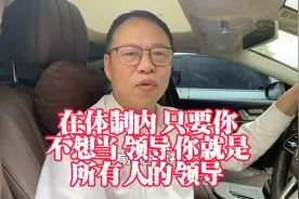 在体制内只要你不想当领导，你就是所有人的领导视频封面