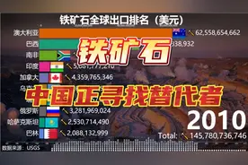 铁矿石全球出口额排口，澳大利亚看看数据你心里还没点数吗？视频封面