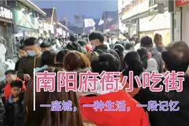 南阳第一网红府衙小吃街，每个店铺都要排队，人山人海，寸步难行