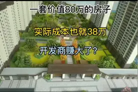 一套房价值80万，可实际成本也就38万，开发商赚大了？视频封面