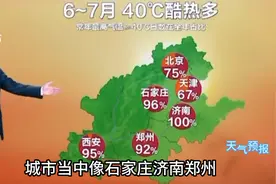 天气预报 每年六七月份华北一年当中最热的时候 南方最热七月八月