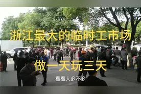浙江最大的临时工市场，160一天，做一天玩三天，有专车接送视频封面