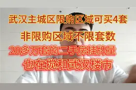 武汉楼市再松绑限购区域可买4套，非限购区不计套数随便买。视频封面