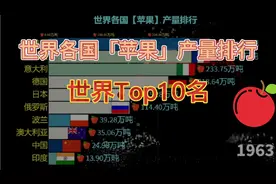 世界各国苹果产量排行榜，中国：先让你们20年视频封面