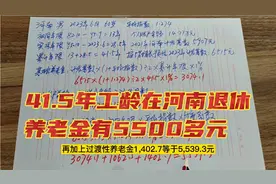 41.5年的工龄，个人账户余额有14万元，在河南退休，养老金有多少视频封面
