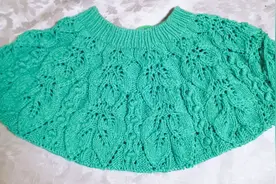 圆肩毛衣编织教程七志田育克叶子花样41-50排编织方法从上往下