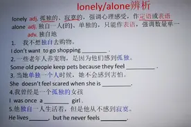 中考考点alone/lonely辨析