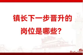 镇长下一步晋升的岗位都有哪一些呢？视频封面