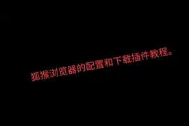 狐猴浏览器的配置和下载插件教程。