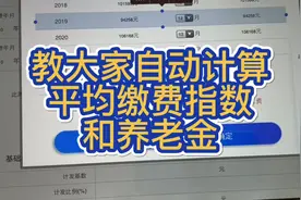 统筹区北京，教你自动计算平均缴费指数和养老金，不足整年不一样