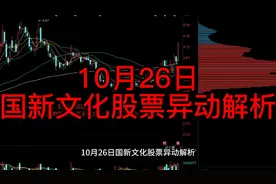 10月26日国新文化股票异动解析视频封面