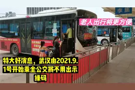 武汉由2021.9.1号开始乘车将不用出示绿码，老人出行将不再困难视频封面