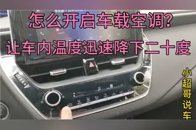 看小伙教你怎么开启车载空调，温度迅速降至二十度……