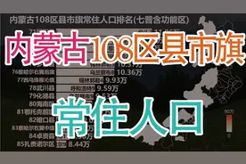 内蒙古各区县市旗常住人口排名，看内蒙古人口分布地图视频封面