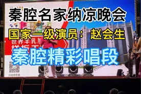 宝鸡凤翔两剧团首届秦腔纳凉晚会国家一级演员赵会生精彩唱段。