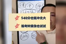 540分也能冲北大，报考的时候你也试试。视频封面