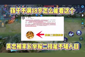 孩子不满18周岁怎么能看这个，黄忠被家长举报二技能不堪入目。视频封面