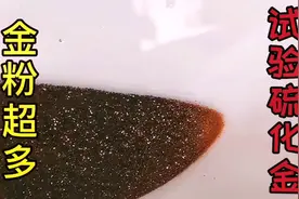 金粉超多，看不出的硫化金矿石，试验之后很惊人